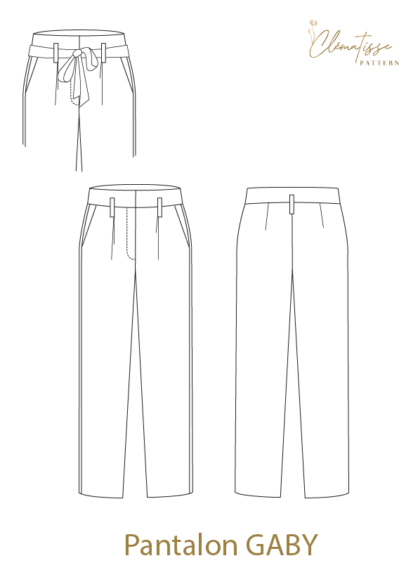 patron pdf pantalon Gaby dessin