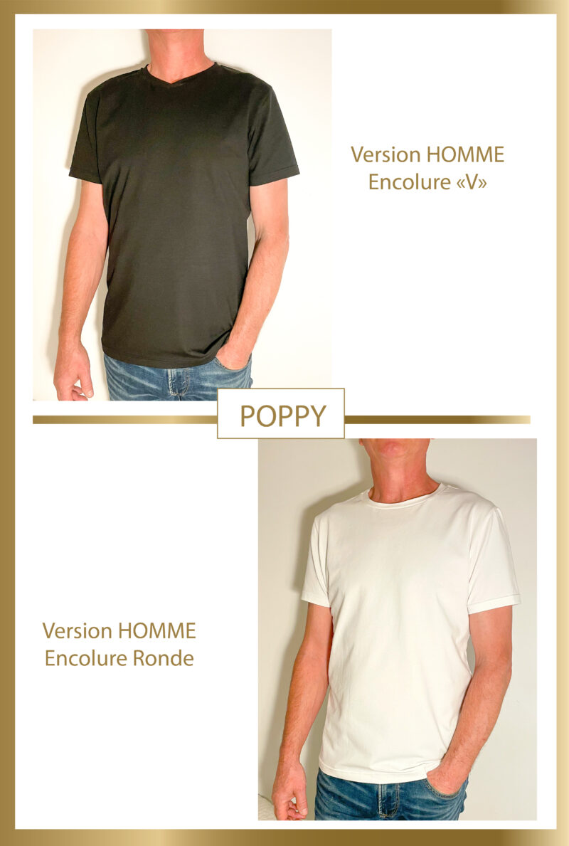 Patron couture PDF t-shirt HOMME
