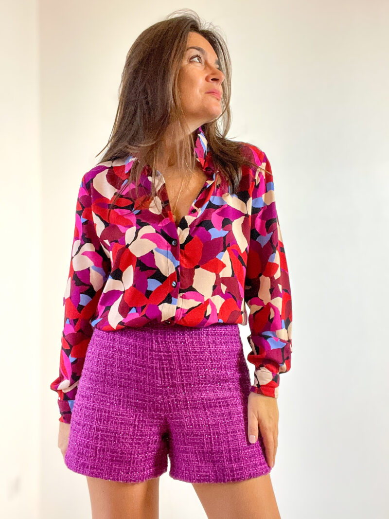 Patron de couture PDF short Steffi tweed rose