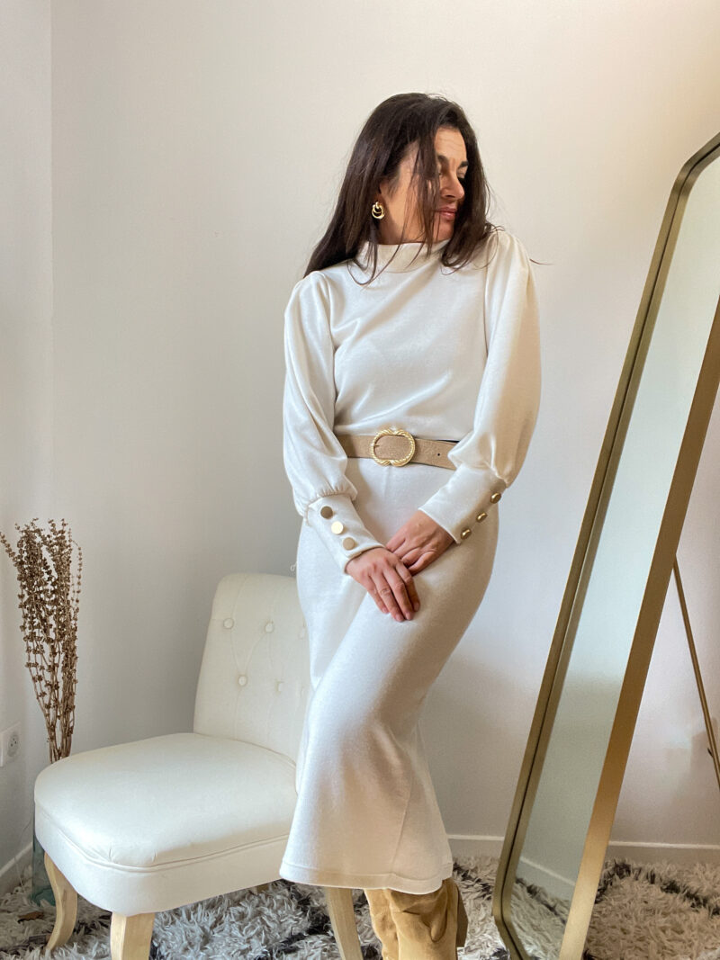 Patron couture PDF robe MAYA blanche