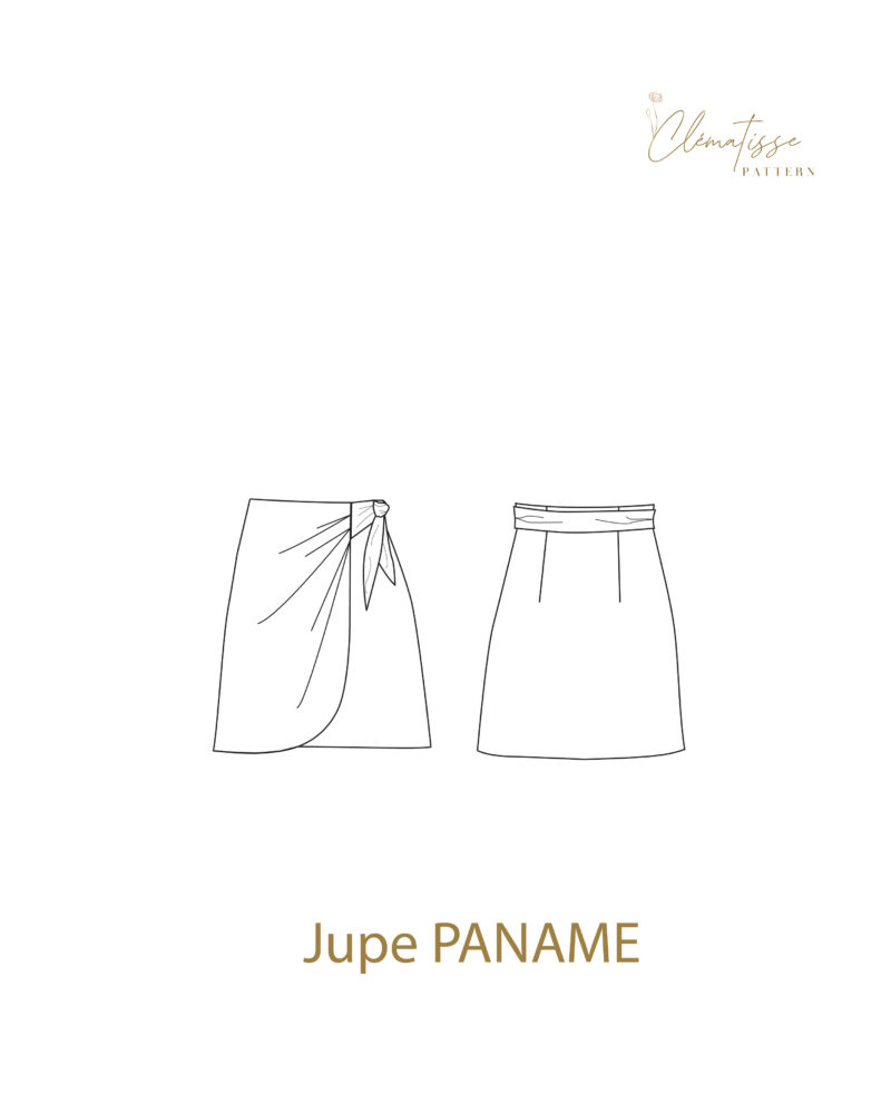 Patron PDF couture jupe Paname