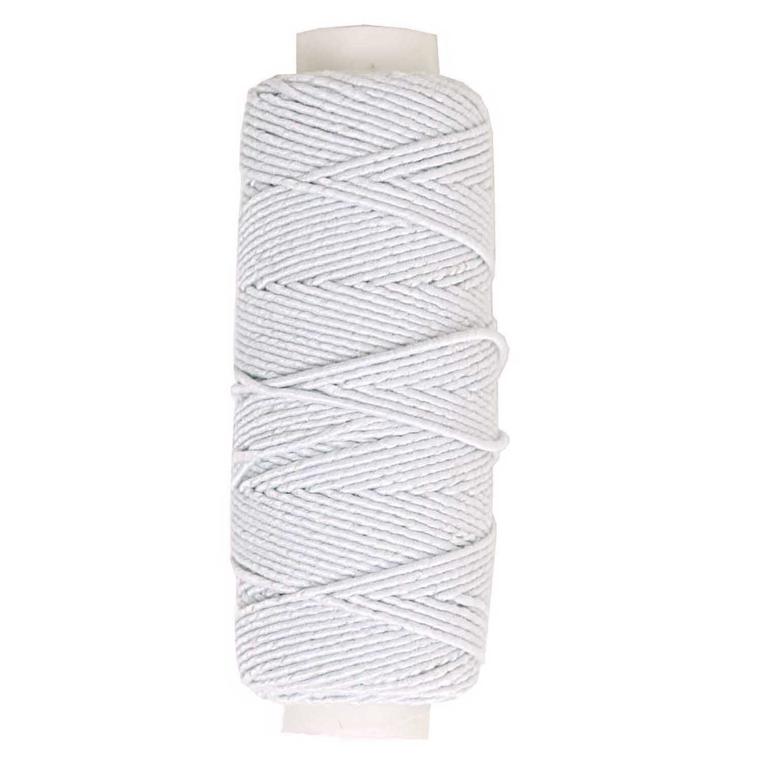 Bobine de fils élastique blanc 20m