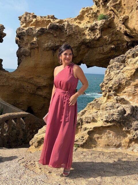 Patron robe Charline rose